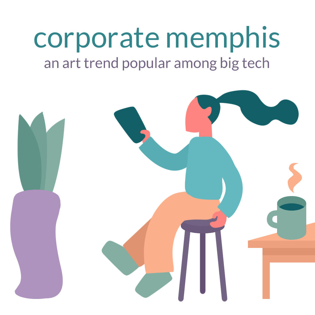 corporate memphis, an art trend popular among big tech